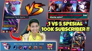 ALPHA FAUZAN GAMING VS 5 ORANG SEKALIGUS!!