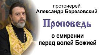Проповедь о смирении перед волей Божией (2021.11.19). Протоиерей Александр Березовский