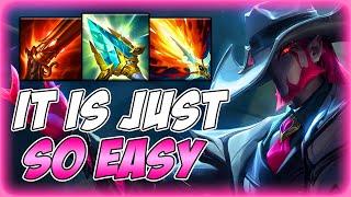 TWISTED FATE IS JUST SO MUCH EASIER - S14 Twisted Fate MID Gameplay Guide