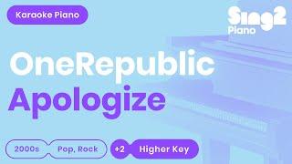 OneRepublic - Apologize (Higher Key) Piano Karaoke