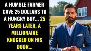 A FARMER GAVE A HUNGRY CHILD 25 DOLLARS... 25 YEARS LATER, A MILLIONAIRE KNOCKED ON HIS DOOR...