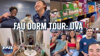 FAU UVA DORM TOUR | student life at FAU: game day, where to grocery shop, tour, college advice!