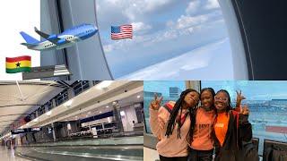 Travel Vlog!! Leaving Ghana  to USA ~College move in day! *Haverford College*