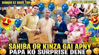 Kinza or Sahiba Gai Apne Papa Ko Surprise Dene | Mama Emotional Ho Gai | Surprise Dinner | Gifts