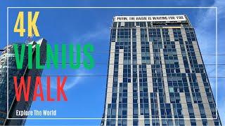 【4K】 Lithuania Vilnius Walk - Konstitucijos prospektas to Gedimino prospektas with Captions