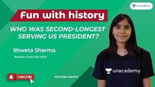 Who was second-longest serving USA  President? with Shweta Ma'am | #Shorts | Unacademy Live