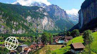 Lauterbrunnen Valley and Above, Switzerland  [Amazing Places 4K]