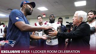 EXCLUSIVE: Patriots Locker Room Celebration | Jerod Mayo's First NFL Win