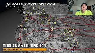 Mountain Weather Update 1/1, Meteorologist Chris Tomer