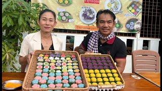 Khmer dessert  at Srok Ake Phnom in Battambang Province  ម្លិះបង្អែមខ្មែរនៅខេត្តបាត់ដំបង