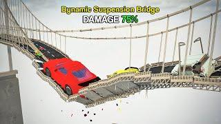 Big & Small Cars Falls on Dynamic Suspension Bridge | Teardown