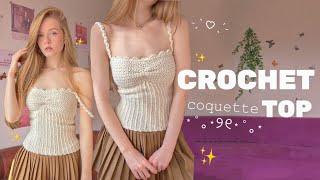 CROCHET coquette TOP  / super easy