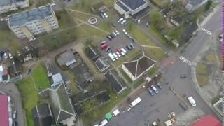 Panorama Over Small Town With Rotation, Fair On Street - cutestockfootage.com