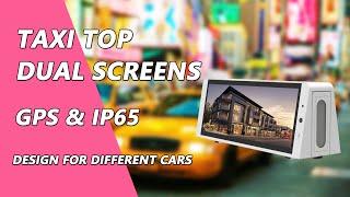 TAXI TOP Strip Dual Sided Outdoor digital signage LCD Display  with OMC  - Marvel Technology