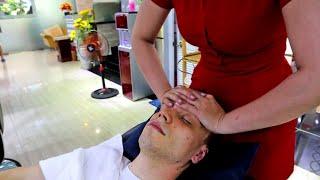 ASMR Incredible Full Treatment in Vietnamese Barbershop: Face Massage, Body Massage, Ear Cleaning...