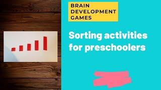 Sorting activities for preschoolers and kindergarteners. Developing pre-mathematical skills.