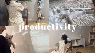 productive days in my life  getting my life together, deep clean | big girl chores 