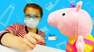 Spielzeug Video für Kinder. 2 Folgen mit Peppa Wutz auf Deutsch. Lernen mit Peppa und Schorsch