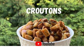 CROUTONS MAISON AU FOUR AVEC SEULEMNT "4 INGRÉDIENTS"