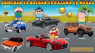 Who is heavy driver?  | shinchan masao kazama bochan playing dr. driving  | funny game 