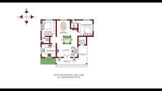 2BHK nalukettu 1200sqft|Small Nalukettu|Kerala house design|Nadumuttam|Nalukettu house plan|veedu