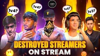  DESTROYED STREAMERS ON STREAM  | FREE FIRE IN TELUGU | #cobra999 #dfg