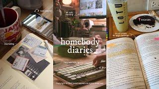 homebody diaries chill days at home, reading at a cafe, journaling, shadow & bone, new keycaps