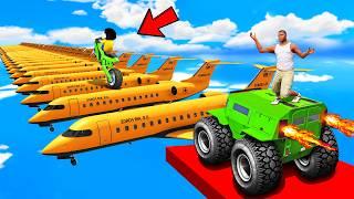 SHINCHAN AND FRANKLIN TRIED THE PLANE JUMP PARKOUR CHALLENGE GTA 5