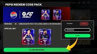 NEW PEPSI REDEEM CODE PACK IS HERE  CONFIRMED BY EA  FREE 100 OVR LEO MESSI & 99 SON 