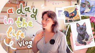 A day in the life as a professional illustrator | An art filled day!