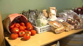 Exploring local produce at a small-town market