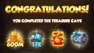 Completed The Treasure Cave | coin master new event red madness | coin master trick