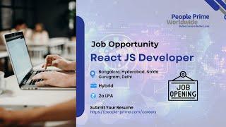 #itjobs : React JS Developer Wanted! | People Prime Jobs