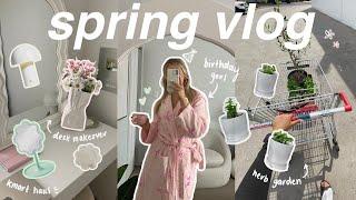 a casual SPRING VLOG  vanity makeover, kmart haul, making a herb garden + more