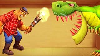 DINOSAUR T-REX vs HUNTER MAD JACK - Kick The Buddy 2022