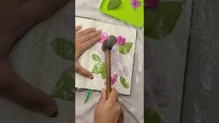 Painting with Flowers  #flowerpounding #diy #creativeart