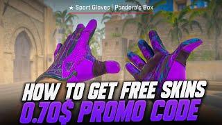 HOW TO GET FREE CS2 SKINS 2024 - FREE 0.70$ PROMO CODE - CS2 CASE OPENING 2024