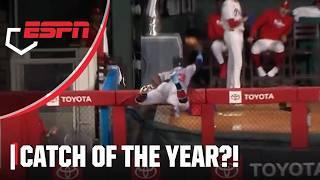 Michael Harris II nearly jumps OVER the wall for this CATCH OF THE YEAR candidate | ESPN MLB