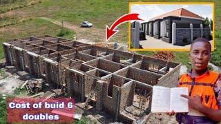 Materials used to build 6 double rooms to wallplate in Uganda 2024