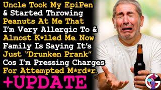 UPDATE Uncle Took My EpiPen & Threw Peanuts At Me As "Test" & Almost K*lled Me, Says It's Prank AITA