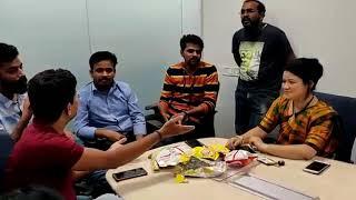 Birthday challenge by team.. Challenge to make others laugh #Life@AMDOCS Pune