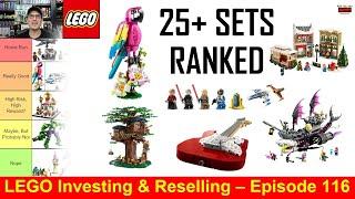 LEGO Tier List - Retiring 2024 - LEGO Investing & Reselling - 25+ sets: Star Wars, Ideas, Shark, etc