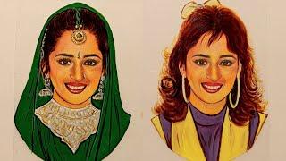 #Shorts Madhuri Dixit Bollywood Journey | Madhuri Dixit Bollywood Career | Kalakar Sanu Art
