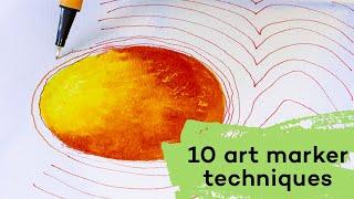 10 art marker techniques