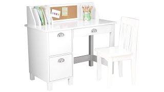 KidKraft Kids Study Desk with Chair-White