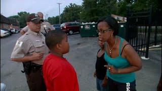 Cops Tv show Cook County Illinois. Kids throwing rocks over overpass. (2011).