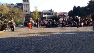 drum circle in Plaza Armenia in Palermo Viejo, Buenos Aires, Argentina