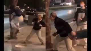 Old Man Tries To Injure Skater