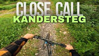 Close call auf dem Freeride Trail in Kandersteg / Downhill
