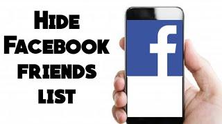 Hide Facebook friends list